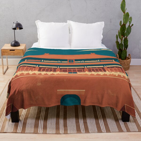 Item preview, Retro Forbidden City Meridian Gate Explore History Poster designed and sold by FestivityFinds.
