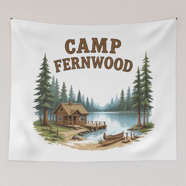 Item preview, Camp Fernwood Lakeside Retreat Art designed and sold by latelierdechris.
