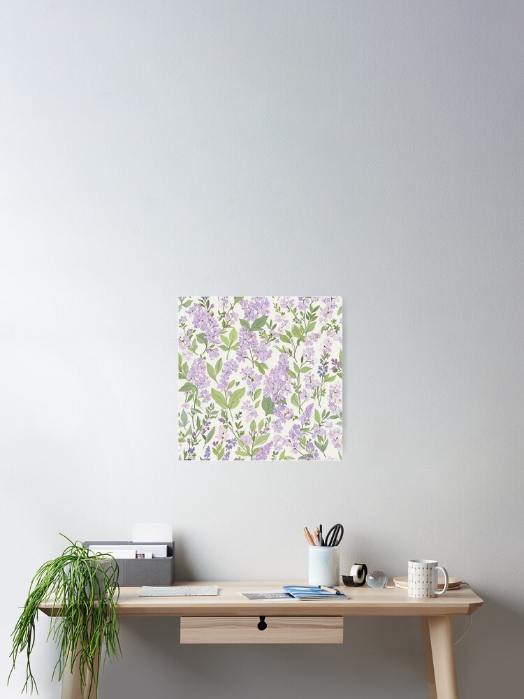 Thumbnail 2 of 3, Poster, Lilac Flower designed and sold by CoolPixels.