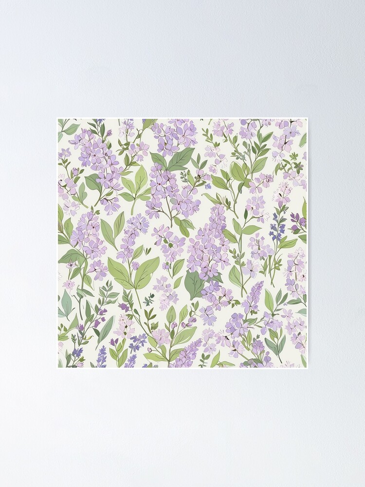 Thumbnail 1 of 3, Poster, Lilac Flower designed and sold by CoolPixels.