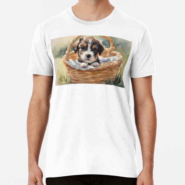 Item preview, Cute Puppy in Basket designed and sold by BookCovered.