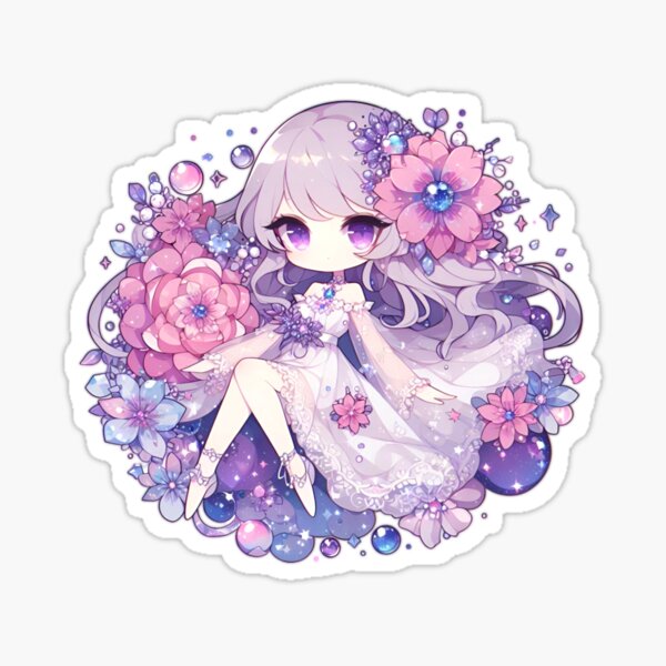 Artikel-Vorschau von Blumenmädchen - Chibi, designt und verkauft von Dreams Like Lavender.