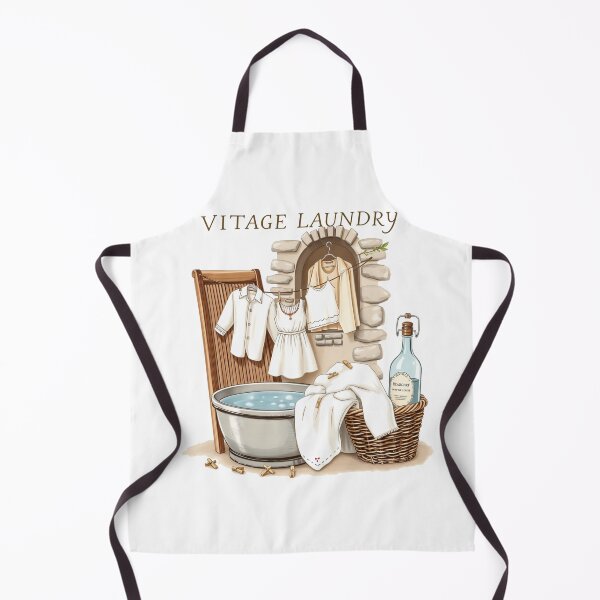Item preview, Vintage Laundry Scene Rustic Illustration designed and sold by latelierdechris.