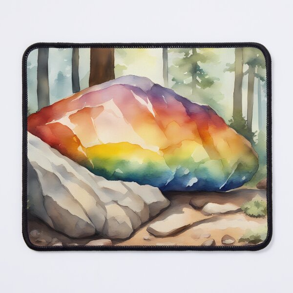 Item preview, Rainbow Rock in Forest designed and sold by CalmnessbyChoice.