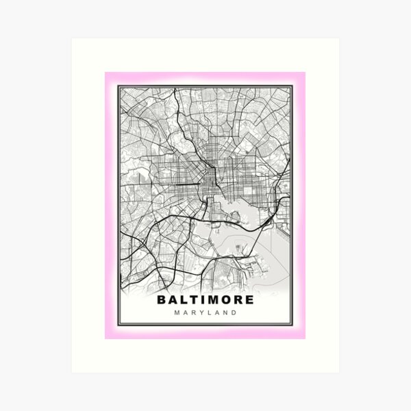 Item preview, Minimalist Baltimore Map designed and sold by Tamas Das.