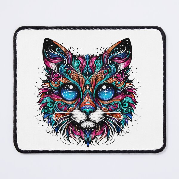 Item preview, Cosmic Cat Psychedelic Art designed and sold by latelierdechris.