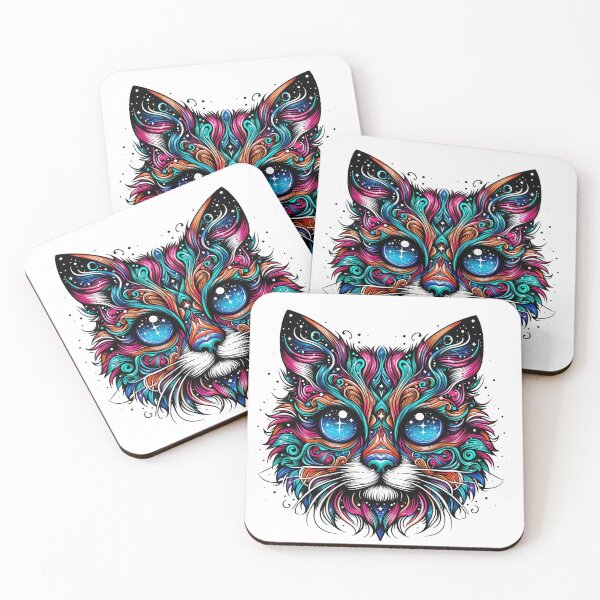 Item preview, Cosmic Cat Psychedelic Art designed and sold by latelierdechris.