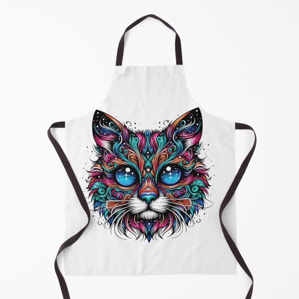 Aperçu de l'œuvre Cosmic Cat Psychedelic Art créée et vendue par latelierdechris.