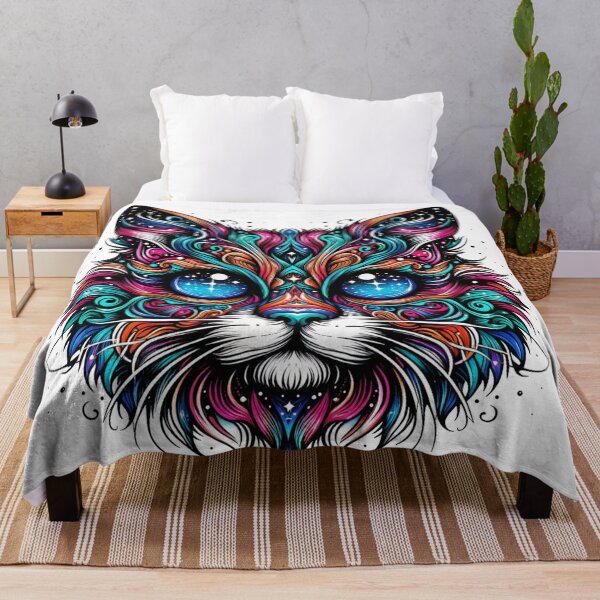 Item preview, Cosmic Cat Psychedelic Art designed and sold by latelierdechris.