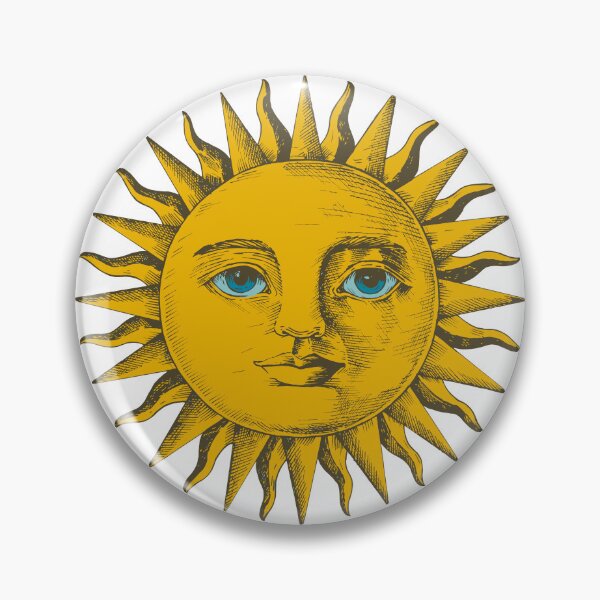 Item preview, Vintage Sun Face designed and sold by Angry Swan Designs.