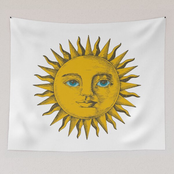 Item preview, Vintage Sun Face designed and sold by Angry Swan Designs.