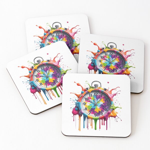 Item preview, Vibrant Splash Clock Art designed and sold by latelierdechris.