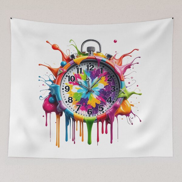 Item preview, Vibrant Splash Clock Art designed and sold by latelierdechris.