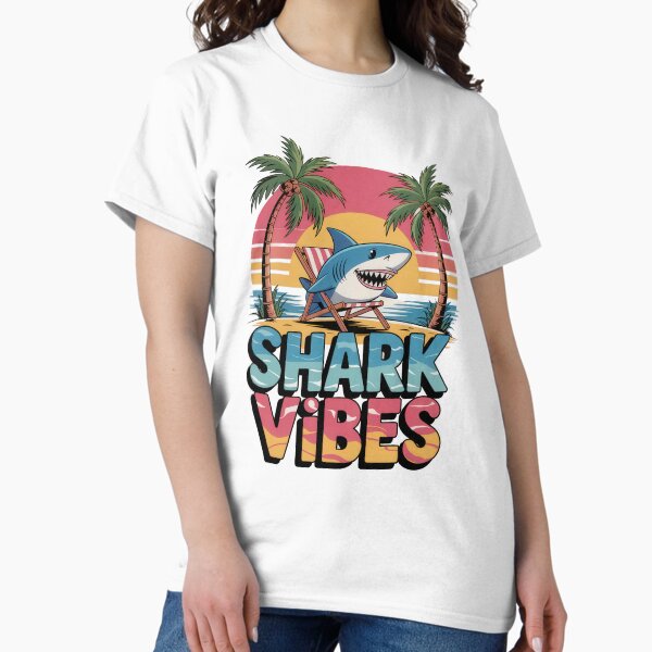 Artikel-Vorschau von Shark Vibes – Cooles Sommer-Strand-Design für Meeresliebhaber oder Partygänger, designt und verkauft von EpicMediaShop.