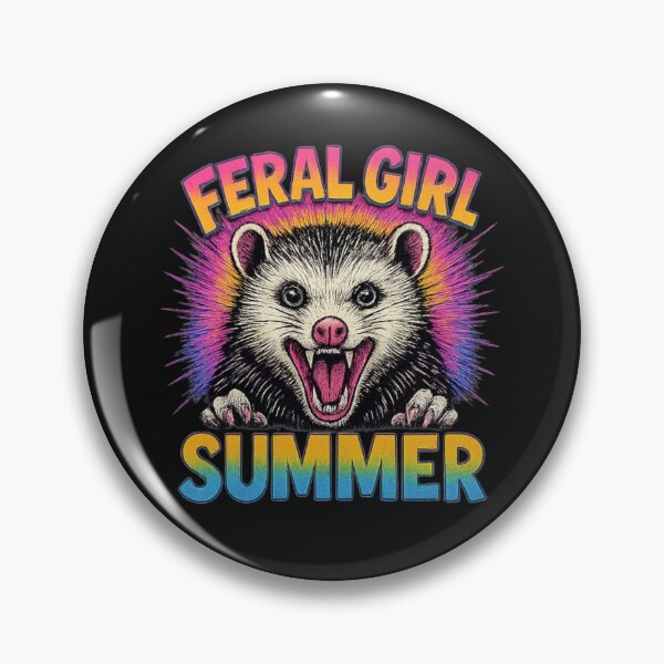 Item preview, Feral Girl Summer Screaming Possum Meme designed and sold by Alex Songs.