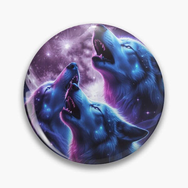 Item preview, Three Dire Wolves Howling in Full Moon designed and sold by KA DESIGNS.