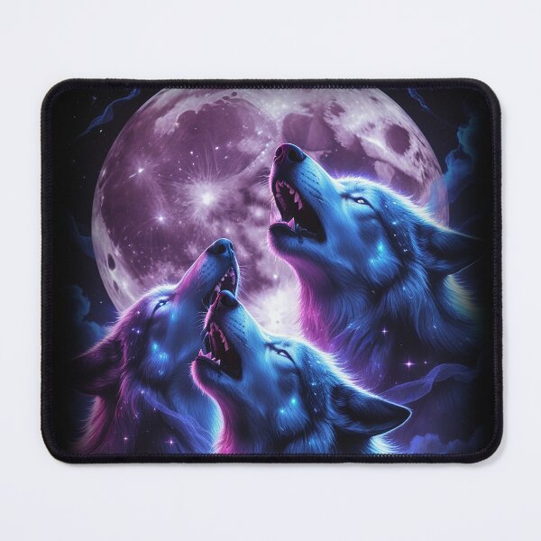 Item preview, Three Dire Wolves Howling in Full Moon designed and sold by KA DESIGNS.