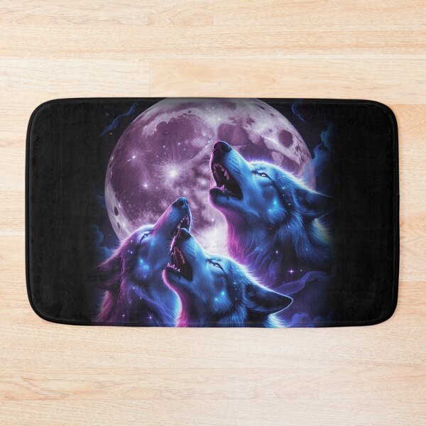 Item preview, Three Dire Wolves Howling in Full Moon designed and sold by KA DESIGNS.