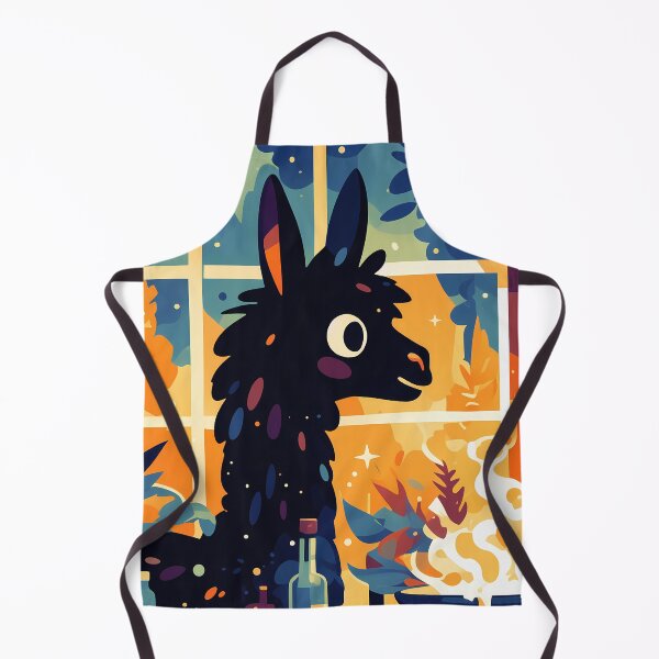 Item preview, Llama cooking pumpkin designed and sold by WoollenLlama.