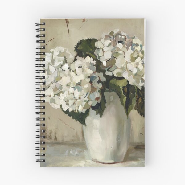 Item preview, Vintage Style White Hydrangea  Flower Market Painting designed and sold by Tamas Das.