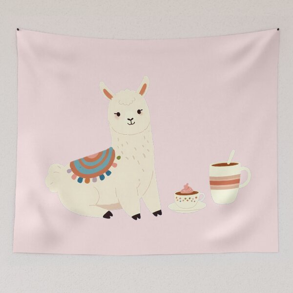 Item preview, Llama on coffee break designed and sold by WoollenLlama.