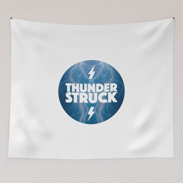 Item preview, Thunderstruck Logo - Classic Old Skool  - Blue designed and sold by SentientGallery.