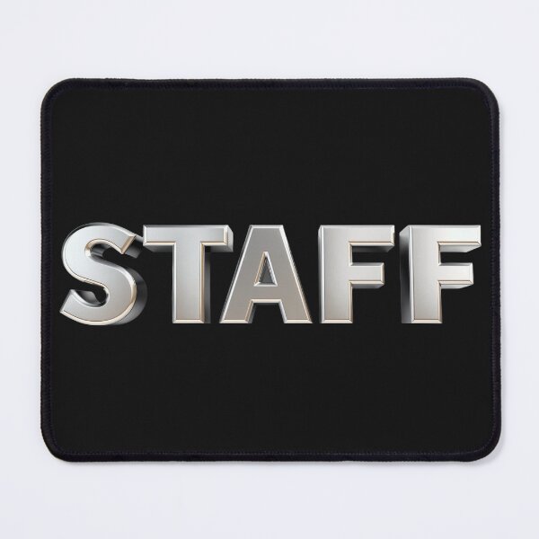 Item preview, Staff Metallic Polished Text Design designed and sold by latelierdechris.