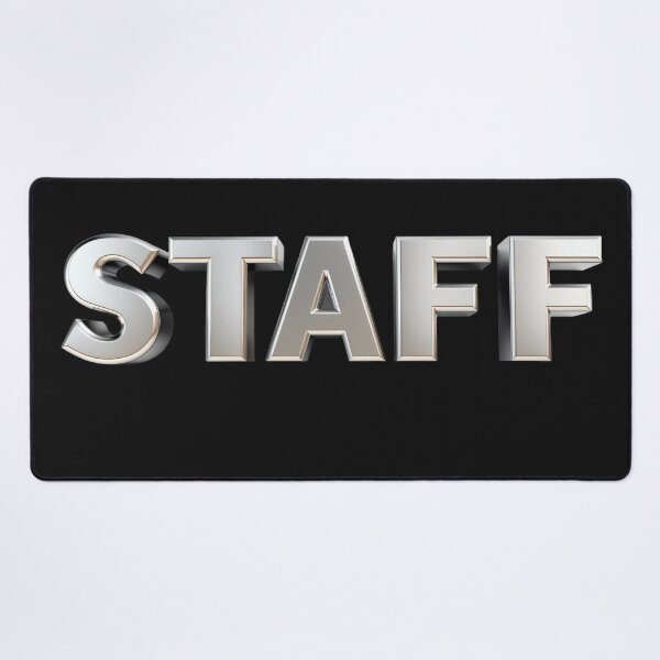Item preview, Staff Metallic Polished Text Design designed and sold by latelierdechris.