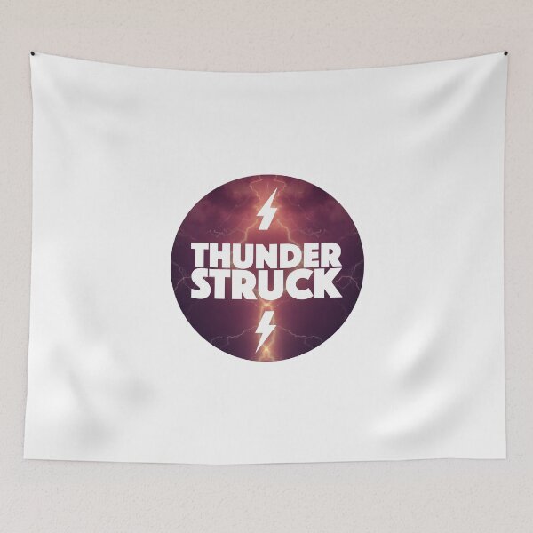 Item preview, Thunderstruck Logo - Classic Old Skool  - RED designed and sold by SentientGallery.