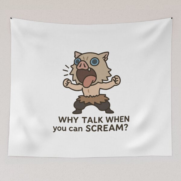 Item preview, Inosuke – Why Talk When You Can Scream? Funny Anime designed and sold by ColorSplash123.
