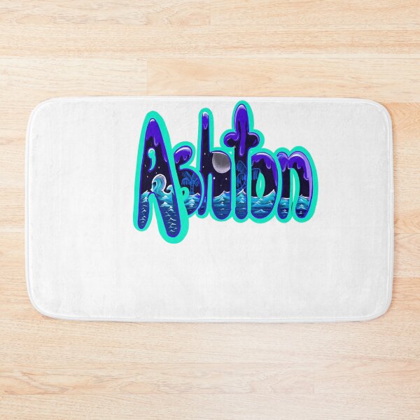 Item preview, Ashton name in blue graffiti calligraphy Top 10 best personalised gifts for boys Ashton designed and sold by Artonmytee.