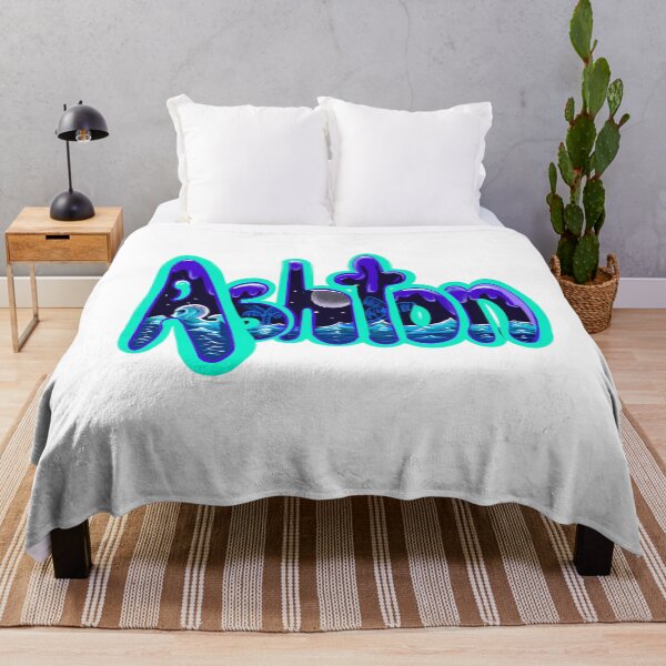 Item preview, Ashton name in blue graffiti calligraphy Top 10 best personalised gifts for boys Ashton designed and sold by Artonmytee.