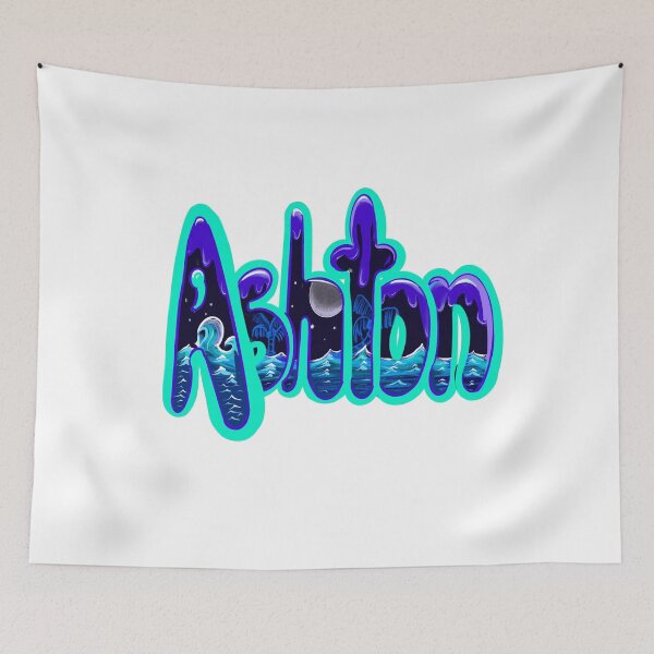 Item preview, Ashton name in blue graffiti calligraphy Top 10 best personalised gifts for boys Ashton designed and sold by Artonmytee.