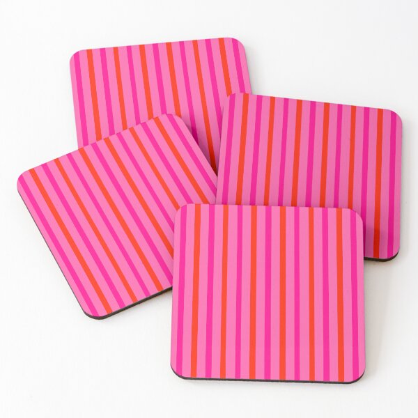 Item preview, Bright Hot Pink and Orange Colour Stripes designed and sold by OneThreeSix.
