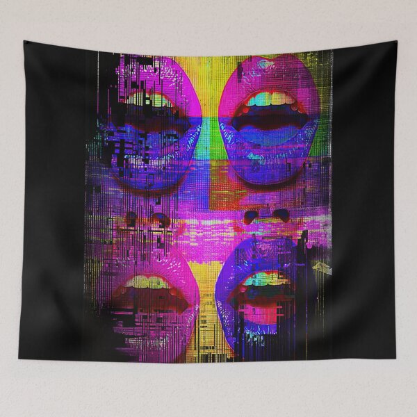 Item preview, Glitch Lips – Distorted Pop Art Mouth Design designed and sold by McClure.
