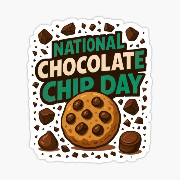 Item preview, National Chocolate Chip Day Celebration Design – Cookie Lover Art designed and sold by Sepinik.