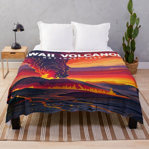 Item preview, Hawaii Volcanoes National Park Digital Illustration Poster designed and sold by FestivityFinds.