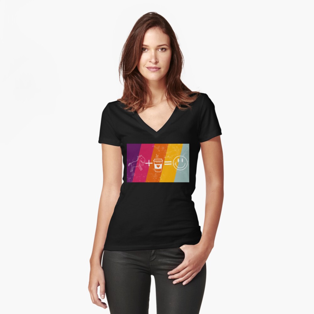 Item preview, Fitted V-Neck T-Shirt designed and sold by foxelle84.