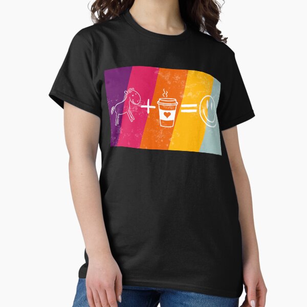 Horses + Coffee = Happiness Classic T-Shirt