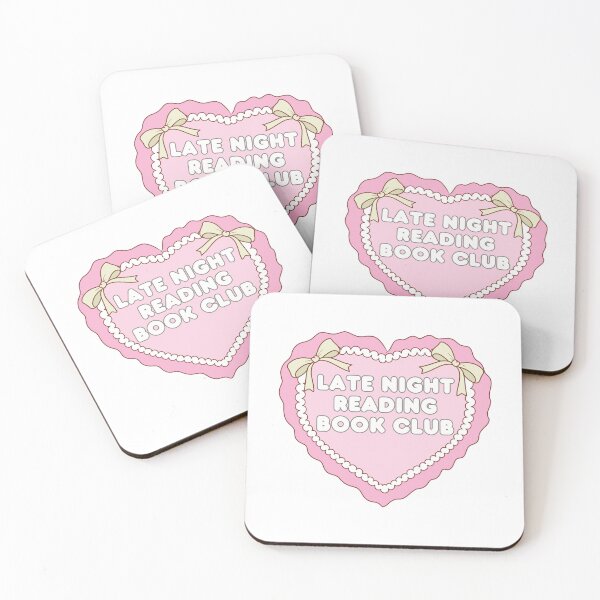 Item preview, Late Night Reading Book Club | cute bookish aesthetic designed and sold by Raining Cats & Books.