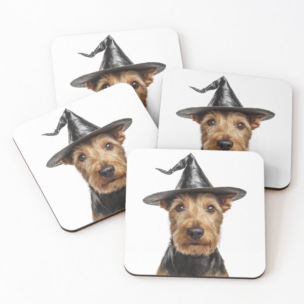 Item preview, Lakeland Terrier Dog Wearing Halloween Witch Hat designed and sold by LazyOwlStore.