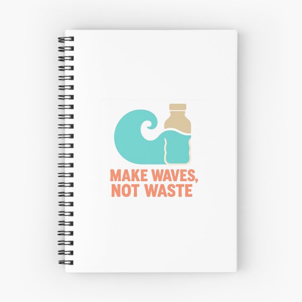 Item preview, Make Waves Not Waste Eco Activism Ocean Conservation Design designed and sold by DJCApparel.