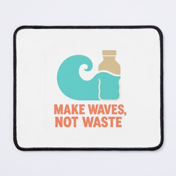 Item preview, Make Waves Not Waste Eco Activism Ocean Conservation Design designed and sold by DJCApparel.