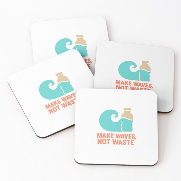 Item preview, Make Waves Not Waste Eco Activism Ocean Conservation Design designed and sold by DJCApparel.