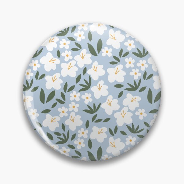 Item preview, Light Blue Grey Danish Pastel Seamless Floral Pattern designed and sold by studio-OIOO.