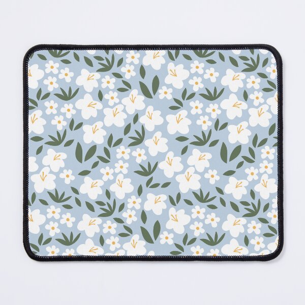 Item preview, Light Blue Grey Danish Pastel Seamless Floral Pattern designed and sold by studio-OIOO.