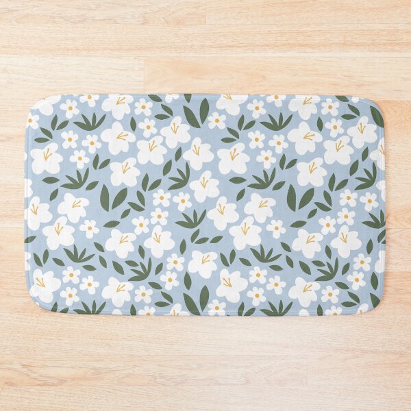 Item preview, Light Blue Grey Danish Pastel Seamless Floral Pattern designed and sold by studio-OIOO.