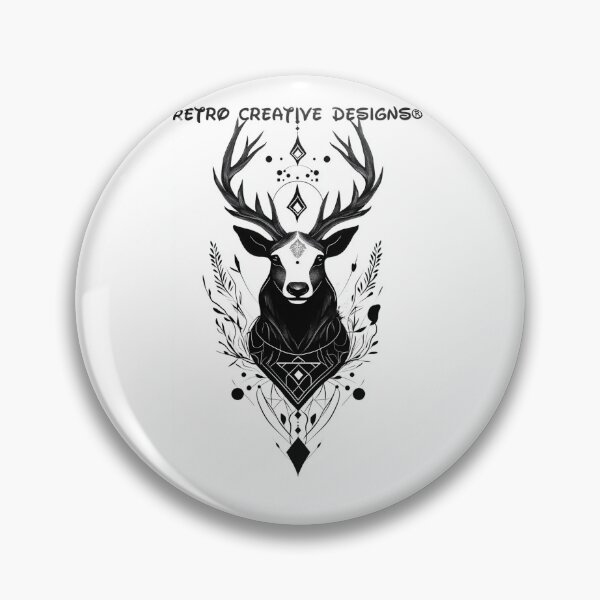 Aperçu de l'œuvre Style mandala cerf créée et vendue par Retro Creative Designs®.