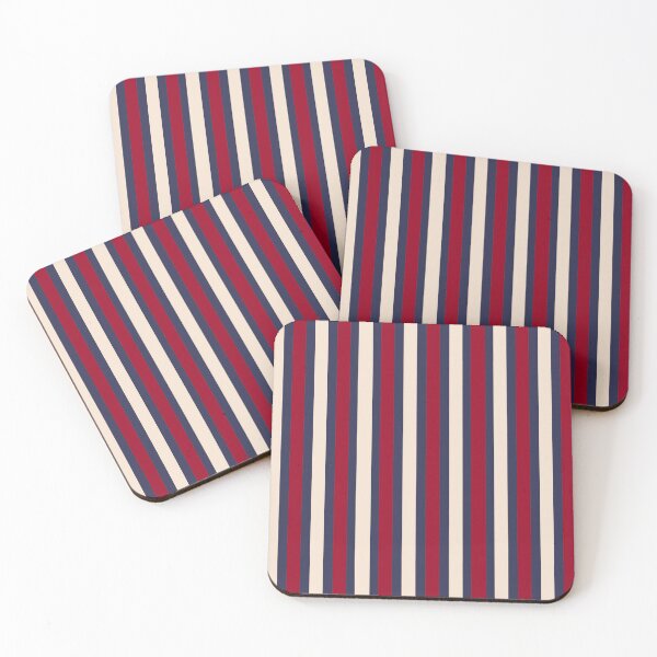 Item preview, Dark Red, Navy Blue and Cream Colour Stripes  designed and sold by OneThreeSix.