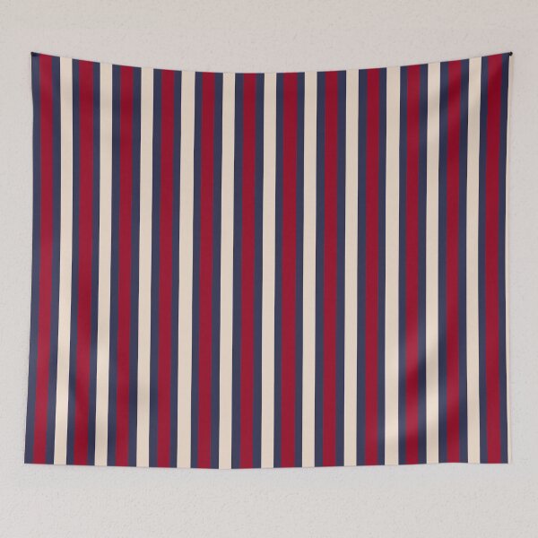 Item preview, Dark Red, Navy Blue and Cream Colour Stripes  designed and sold by OneThreeSix.